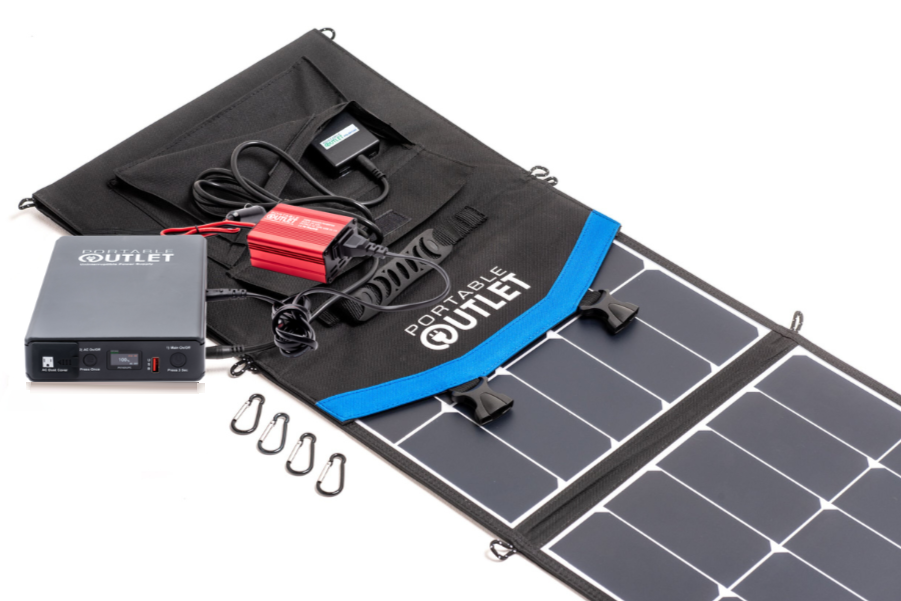 Battery, Solar Panel Charger & Car Charging Inverter (Combo)
