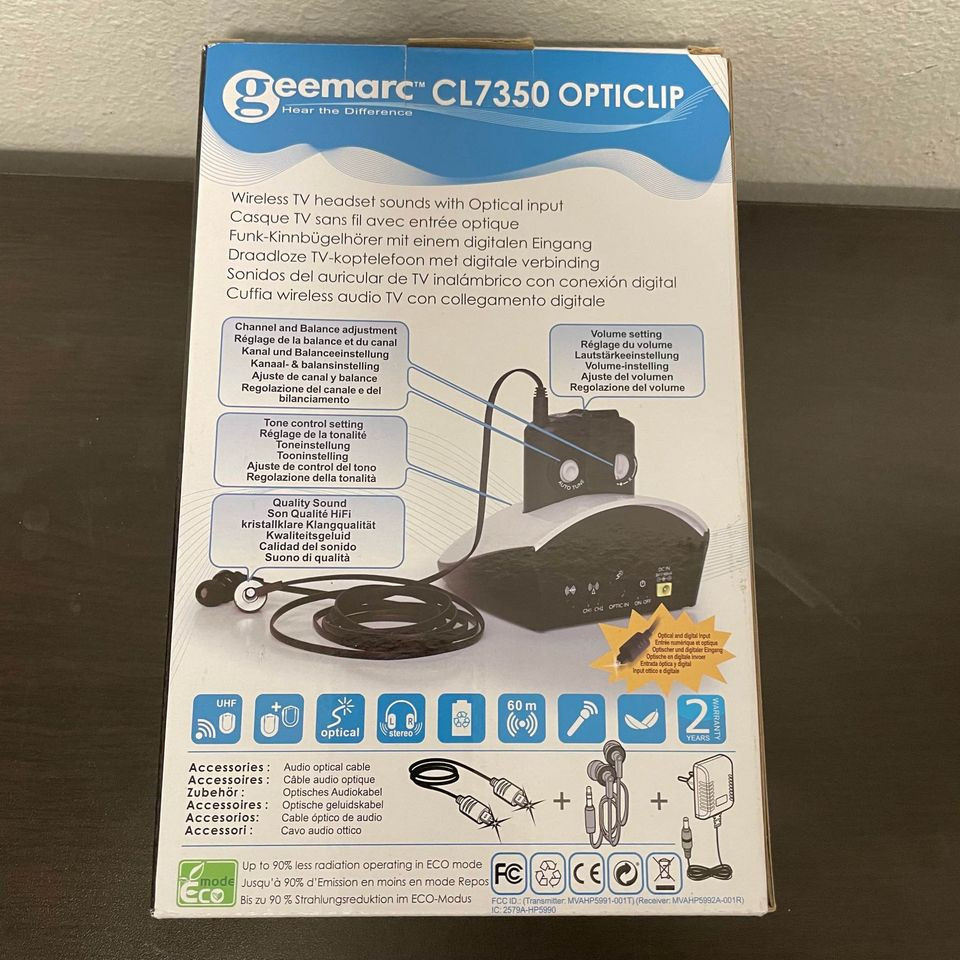 Geemarc CL7350 OptiClip TV Listener photo 2