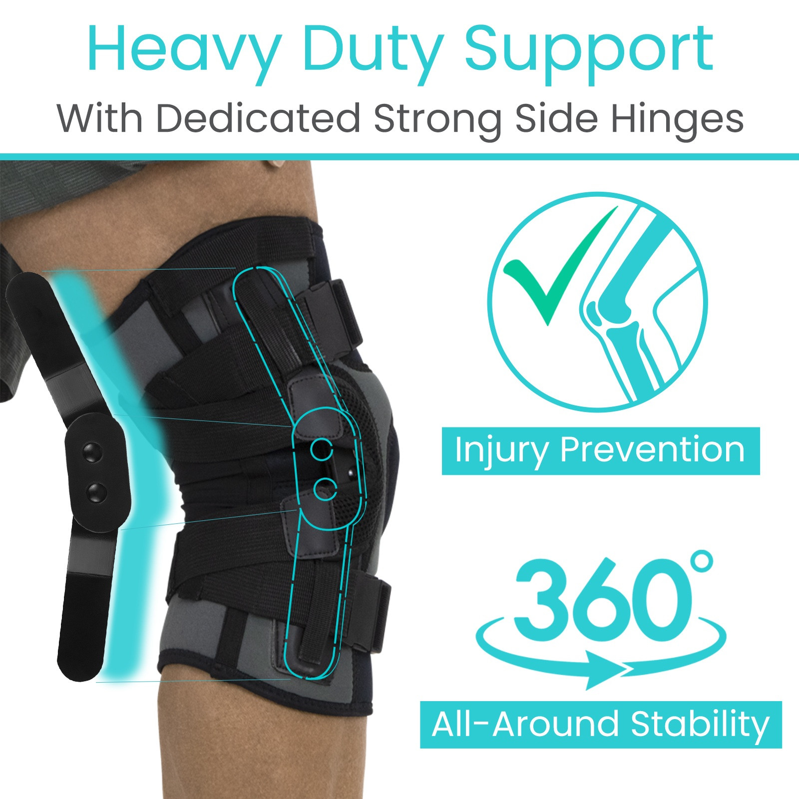 Heavy Duty Hinged Knee Brace photo 2