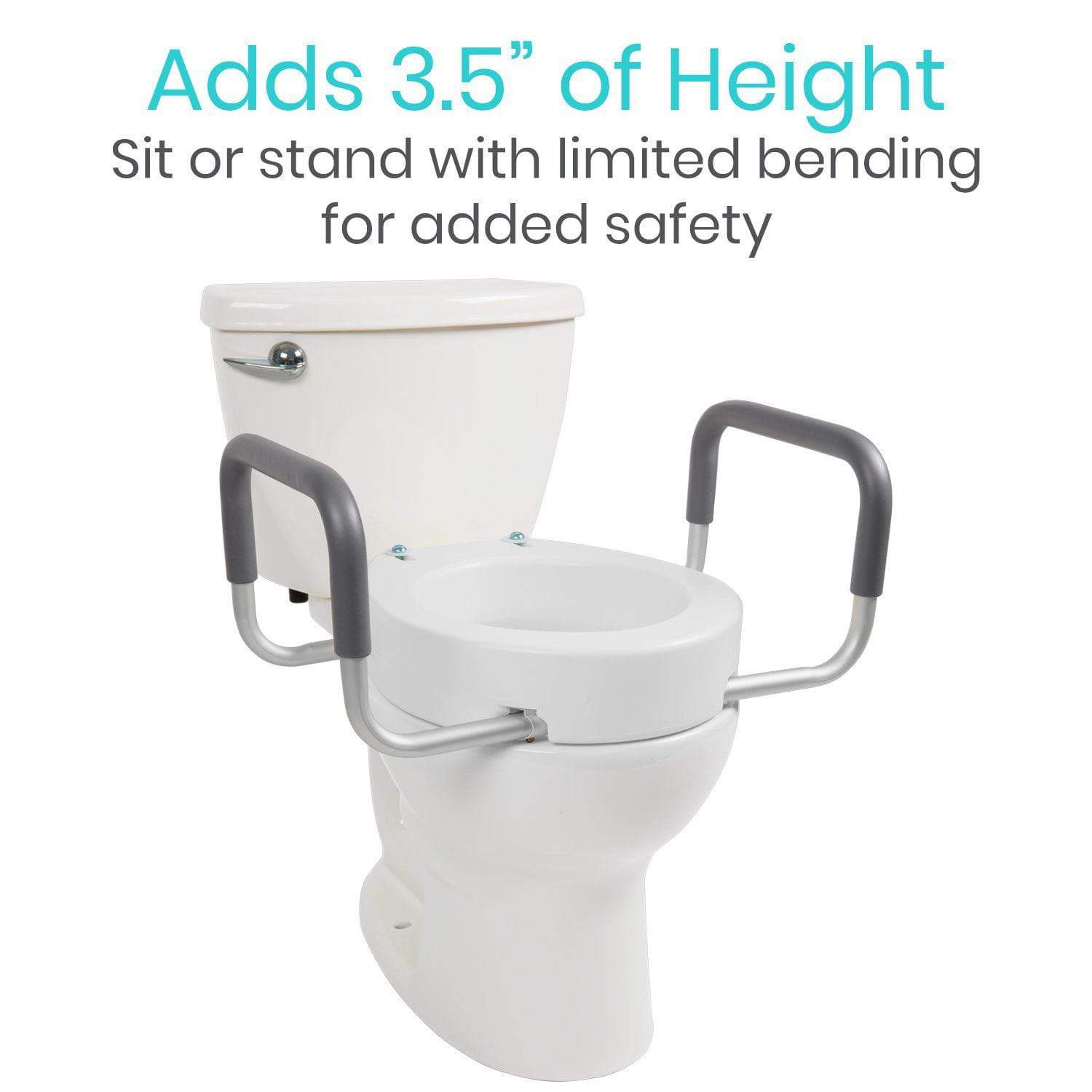 Toilet Seat Riser With Arms photo 2