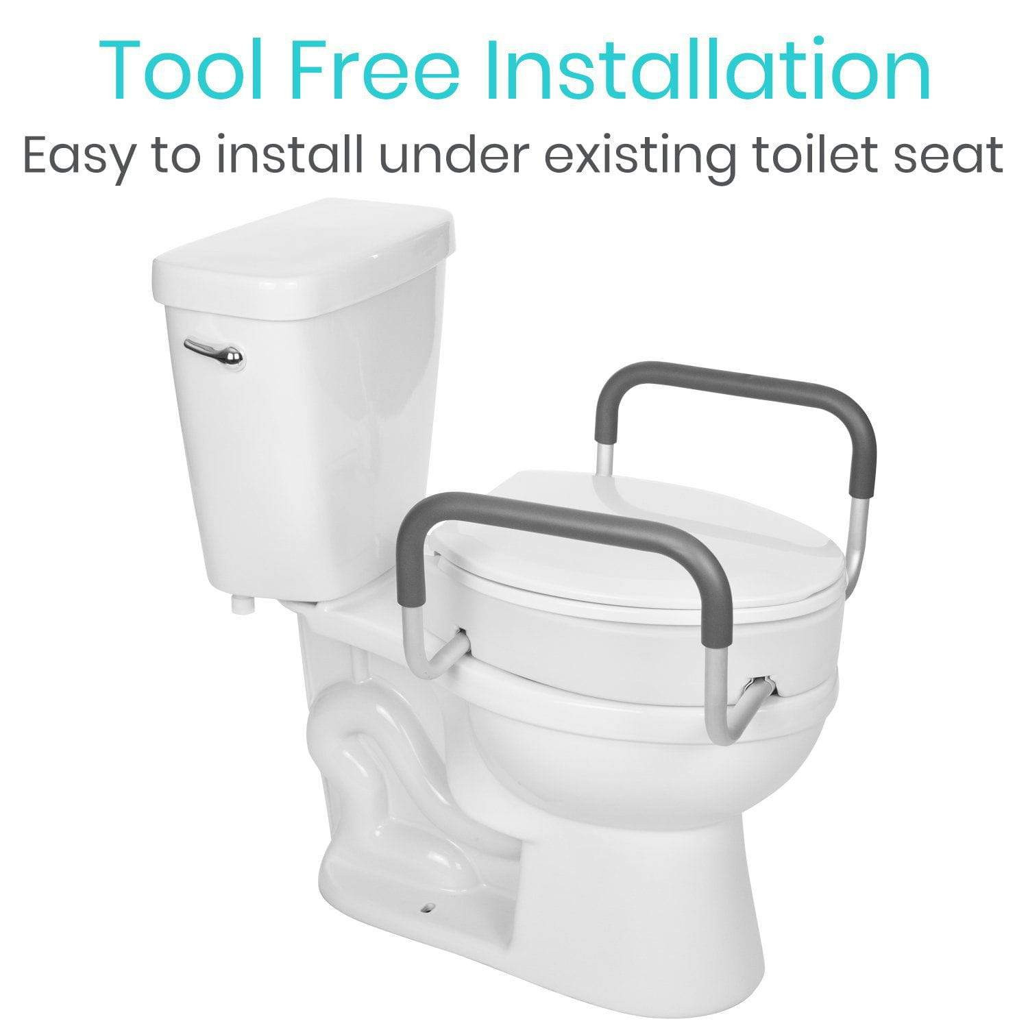 Toilet Seat Riser With Arms photo 3