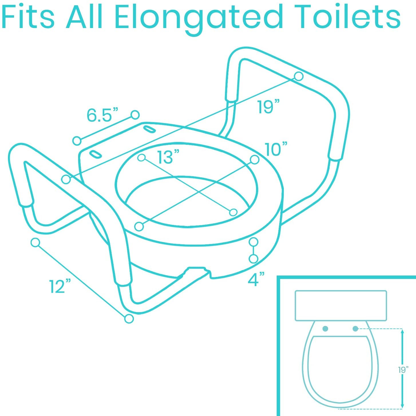Toilet Seat Riser With Arms photo 8